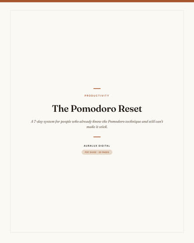The Pomodoro Reset
