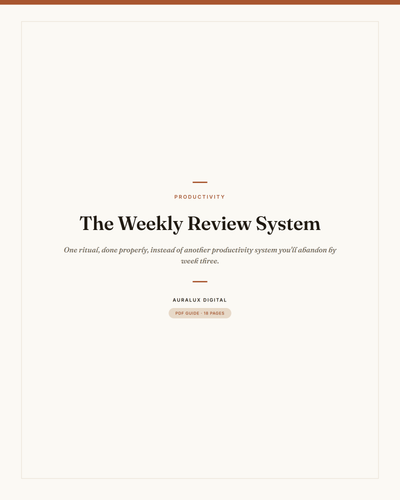 The Weekly Review System