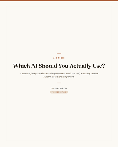 Which AI Should You Actually Use?